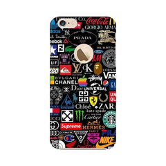 Brands Logo's Mobile Cover For Apple iPhone 6 with Apple Hole