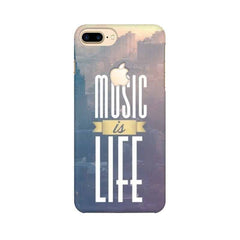 Music is Life Mobile Cover For Apple iPhone 7 Plus with Apple Cut