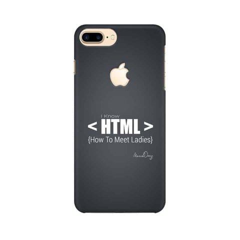 HTML Mobile Cover For Apple iPhone 7 Plus with Apple Cut