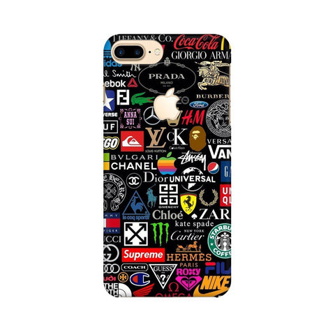 Brands Logo's Mobile Cover For Apple iPhone 7 Plus with Apple Cut