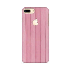 Pink Wood Mobile Cover For Apple iPhone 7 Plus with Apple Cut