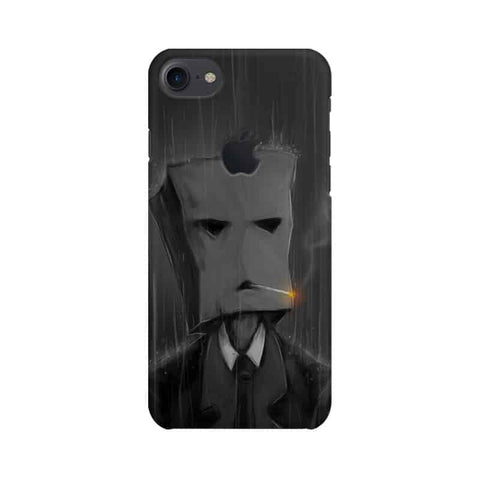 Smoking in The Rain Mobile Cover For Apple iPhone 7 with Apple Cut