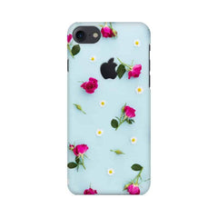 Floral Background Mobile Cover For Apple iPhone 7 with Apple Cut