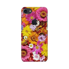 Colorful Flowers Background Mobile Cover For Apple iPhone 7 with Apple Cut