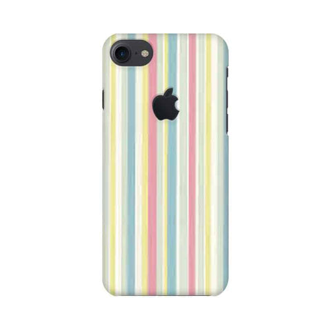 Pastel Lines Mobile Cover For Apple iPhone 7 with Apple Cut