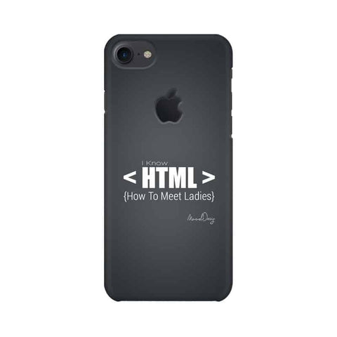HTML Mobile Cover For Apple iPhone 7 with Apple Cut