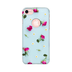 Floral Background Mobile Cover For Apple iPhone 7 with Round Cut