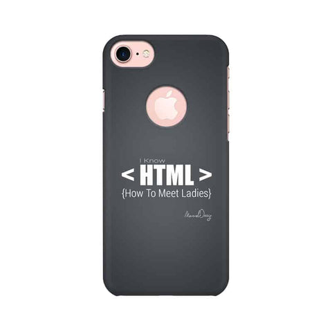 HTML Mobile Cover For Apple iPhone 7 with Round Cut