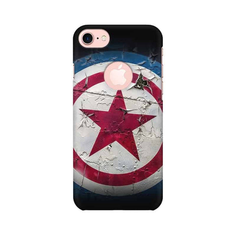 Captain America Mobile Cover For Apple iPhone 7 with Round Cut