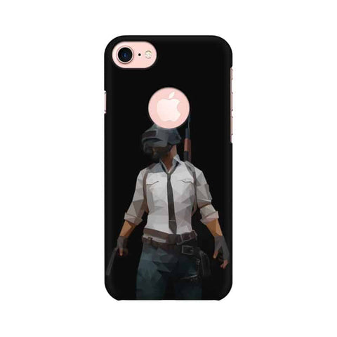 PUBG Printed Mobile Cover For Apple iPhone 7 with Round Cut