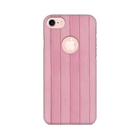 Pink Wood Mobile Cover For Apple iPhone 7 with Round Cut