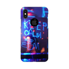 Keep Calm And EDM Mobile Cover For Apple iPhone X With Hole