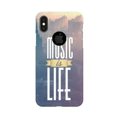 Music is Life Mobile Cover For Apple iPhone X With Hole