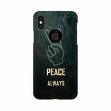 Always Peace Mobile Cover For Apple iPhone X With Hole