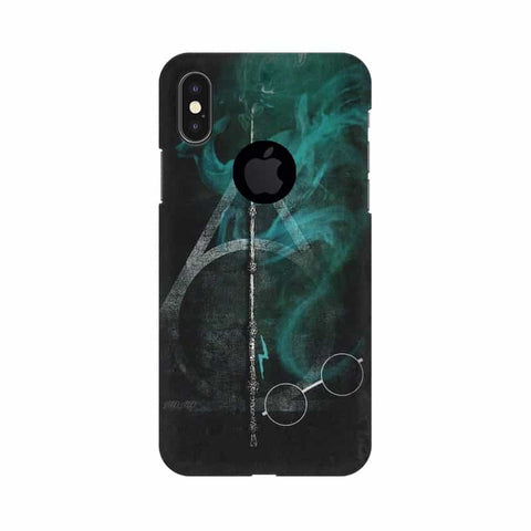 Deathly Hallows Mobile Cover For Apple iPhone X With Hole