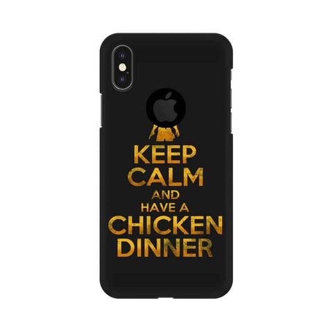 Keep Calm and Carry On Mobile Cover For Apple iPhone X With Hole