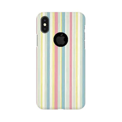 Pastel Lines Mobile Cover For Apple iPhone X With Hole