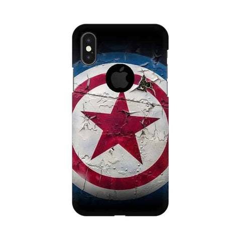 Captain America Mobile Cover For Apple iPhone X With Hole