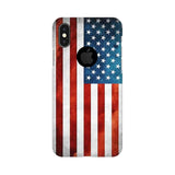 USA Flag Mobile Cover For Apple iPhone X With Hole