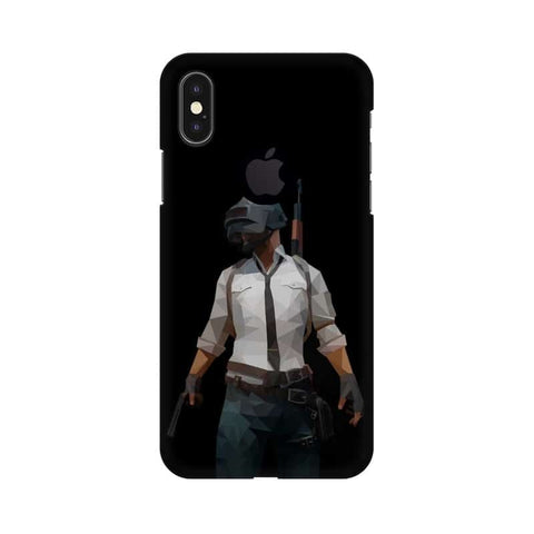 PUBG Printed Mobile Cover For Apple iPhone X With Hole