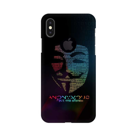 Anon Hackers Mobile Cover For Apple iPhone X With Hole