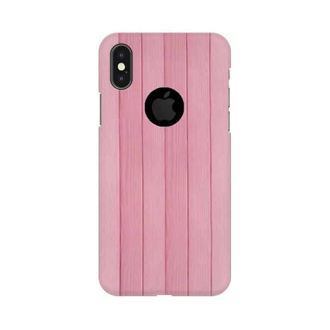 Pink Wood Mobile Cover For Apple iPhone X With Hole