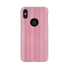 Pink Wood Mobile Cover For Apple iPhone X With Hole