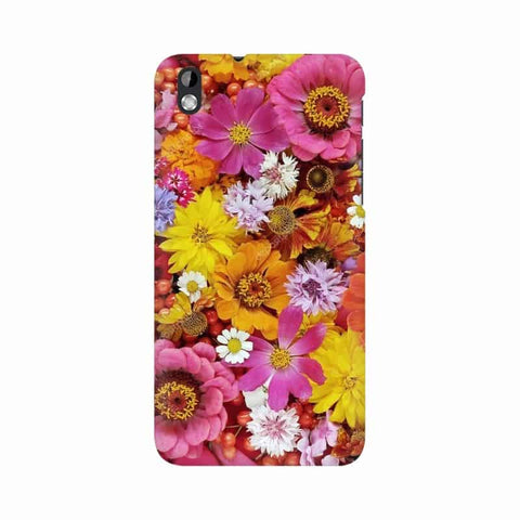 Colorful Flowers Background Mobile Cover For HTC Desire 816