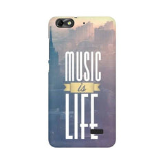 Music is Life Mobile Cover For Huawei Honor 4C