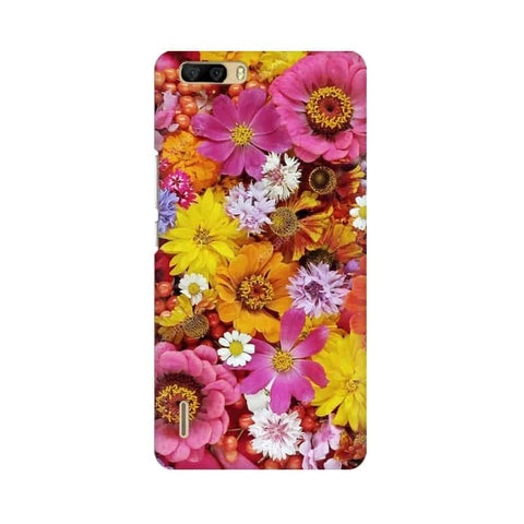 Colorful Flowers Background Mobile Cover For Huawei Honor 6 Plus