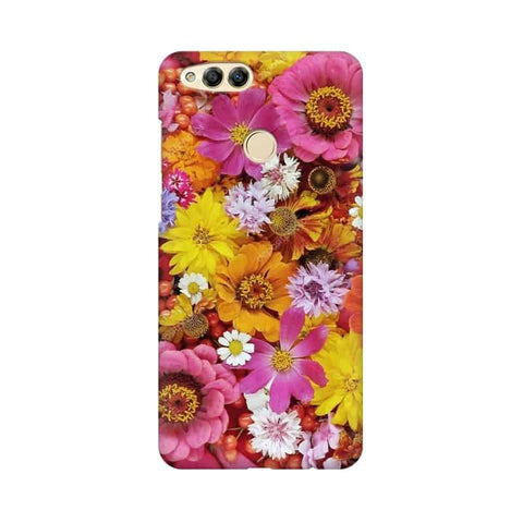 Colorful Flowers Background Mobile Cover For Huawei Honor 7X