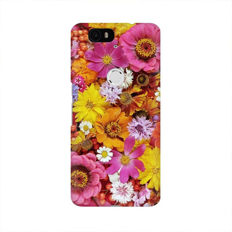 Colorful Flowers Background Mobile Cover For Huawei Nexus 6P
