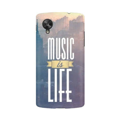 Music is Life Mobile Cover For LG Nexus 5