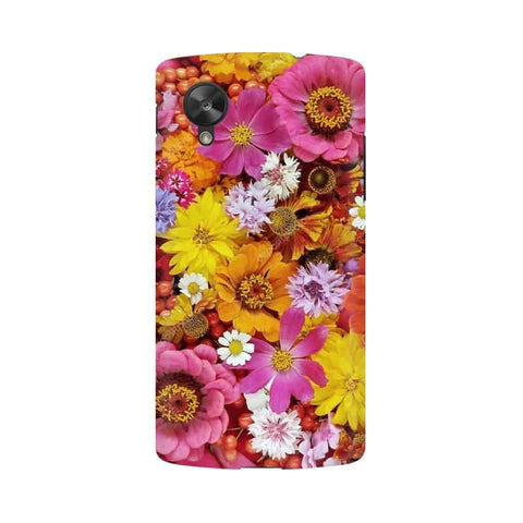Colorful Flowers Background Mobile Cover For LG Nexus 5