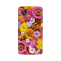 Colorful Flowers Background Mobile Cover For LG Nexus 5