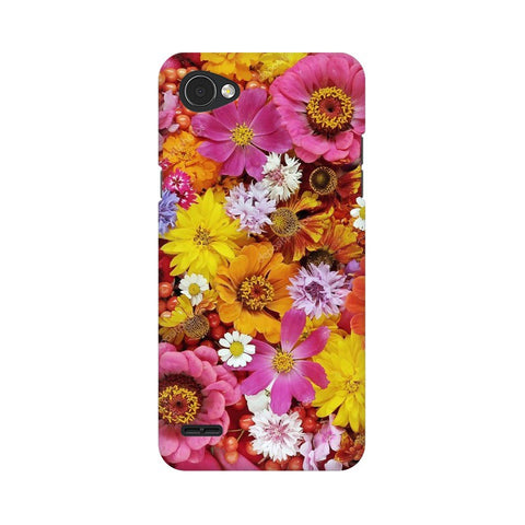 Colorful Flowers Background Mobile Cover For LG Q6