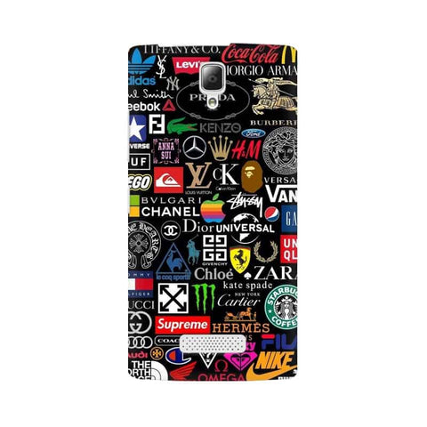 Brands Logo's Mobile Cover For Lenovo A2010
