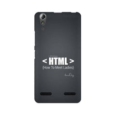 HTML Mobile Cover For Lenovo A6000 Plus