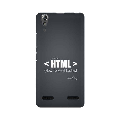 HTML Mobile Cover For Lenovo A6000