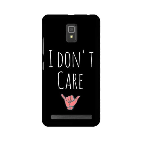 I Don't Care Mobile Cover For Lenovo A6600