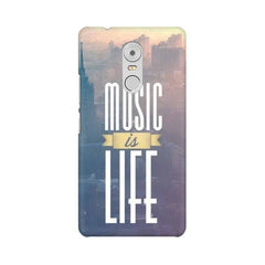 Music is Life Mobile Cover For Lenovo K6 Note
