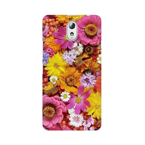 Colorful Flowers Background Mobile Cover For Lenovo Vibe P1M