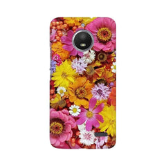 Colorful Flowers Background Mobile Cover For Moto E4