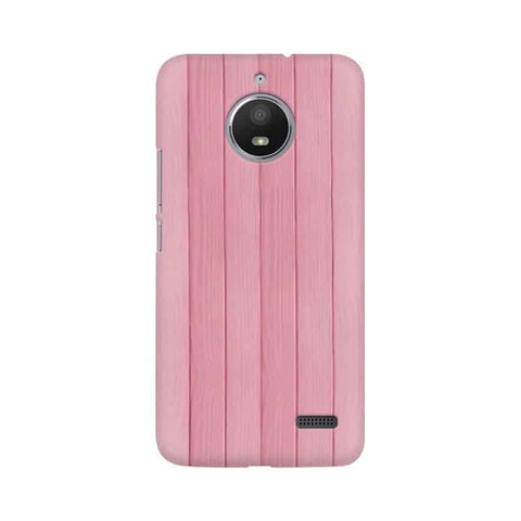 Pink Wood Mobile Cover For Moto E4