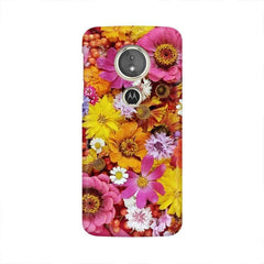 Colorful Flowers Background Mobile Cover For Moto E5