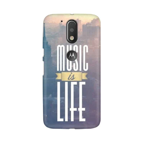 Music is Life Mobile Cover For Moto G4 Plus