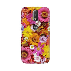 Colorful Flowers Background Mobile Cover For Moto G4 Plus