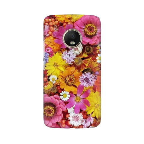 Colorful Flowers Background Mobile Cover For Moto G5