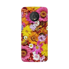 Colorful Flowers Background Mobile Cover For Moto G6