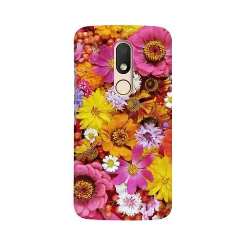 Colorful Flowers Background Mobile Cover For Moto M